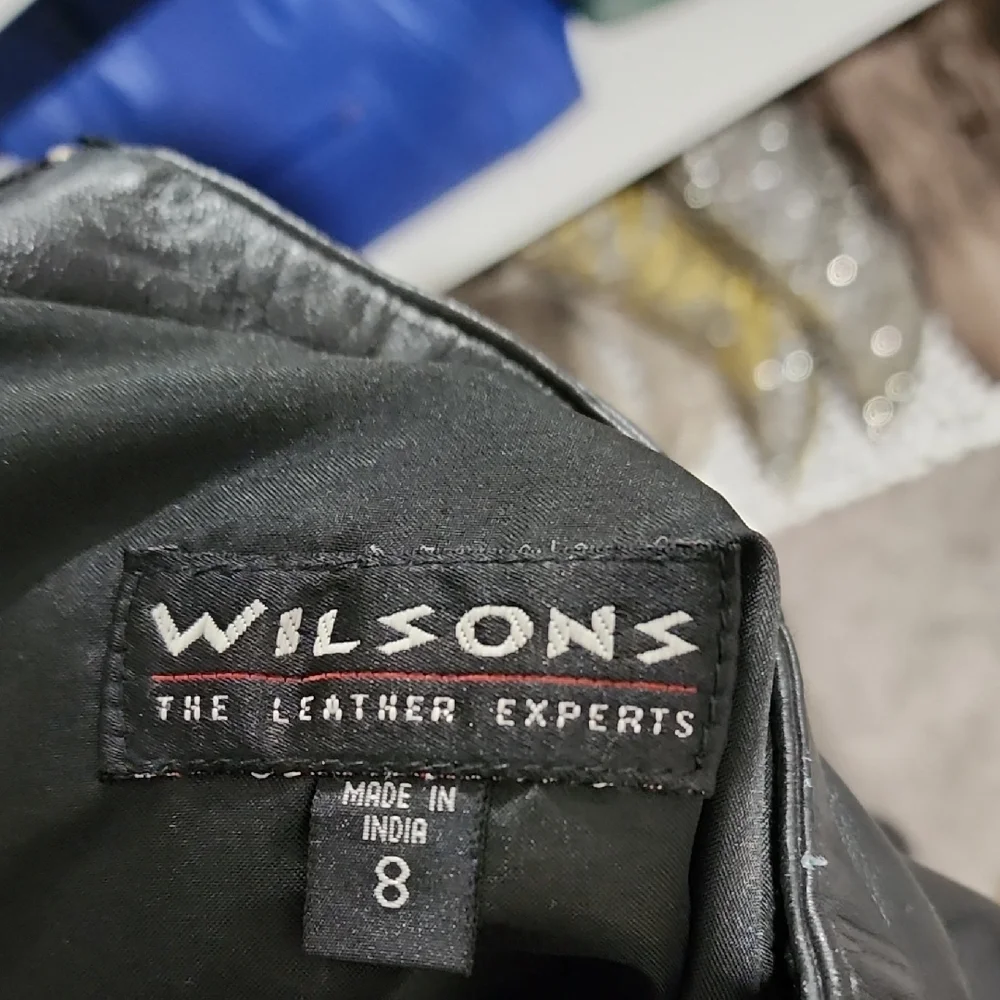 Vintage Wilson Black A-Line Leather Skirt
